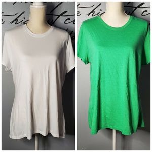 District Made Ladies Crew Tee Bundle, Green White, XL